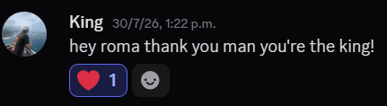 Comment from King