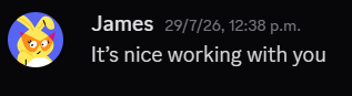 Comment from James